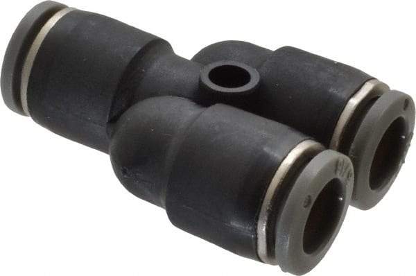 Norgren - 5/16" Tube OD, Brass Push-to-Connect Tube Parallel Y - 150 Max psi, Tube to Tube Connection, Nitrile O-Ring, 0 to 175°F Working Temp - Exact Tool & Supply