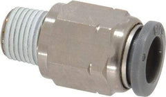 Norgren - 5/16" Tube OD, 1/8 NPTF Brass Push-to-Connect Tube Male Connector - Tube to Male NPT Connection, 150 Max psi, Nitrile O-Ring, 0 to 175°F Working Temp - Exact Tool & Supply