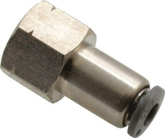 Norgren - 5/32" Tube OD, 1/8 NPTF Brass Push-to-Connect Tube Female Connector - Tube to Female NPT Connection, 150 Max psi, Nitrile O-Ring, 0 to 175°F Working Temp - Exact Tool & Supply