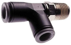 Norgren - 8mm Tube OD, 3/8 BSPT Brass Push-to-Connect Tube Male Swivel Run Tee - Tube to Male BSPT Connection, 150 Max psi, Nitrile O-Ring, 0 to 175°F Working Temp - Exact Tool & Supply