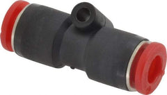 Norgren - 6mm Tube OD, Brass Push-to-Connect Tube Union - Tube to Tube Connection, 150 Max psi, Nitrile O-Ring, 0 to 175°F Working Temp - Exact Tool & Supply