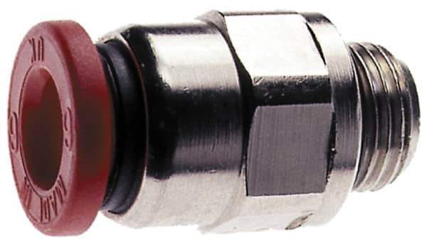 Norgren - 10mm Tube OD, 1/8 BSPP Brass Push-to-Connect Tube Male Connector - Tube to Male BSPP Connection, 150 Max psi, Nitrile O-Ring, 0 to 175°F Working Temp - Exact Tool & Supply