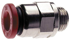Norgren - 10mm Tube OD, 1/8 BSPP Brass Push-to-Connect Tube Male Connector - Tube to Male BSPP Connection, 150 Max psi, Nitrile O-Ring, 0 to 175°F Working Temp - Exact Tool & Supply