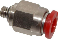 Norgren - 6mm Tube OD, M5 Metric Brass Push-to-Connect Tube Union - Tube to Tube Connection, 150 Max psi, Nitrile O-Ring, 0 to 175°F Working Temp - Exact Tool & Supply