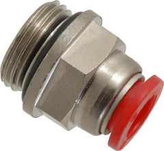 Norgren - 8mm Tube OD, 3/8 BSPP Brass Push-to-Connect Tube Male Connector - Tube to Male BSPP Connection, 150 Max psi, Nitrile O-Ring, 0 to 175°F Working Temp - Exact Tool & Supply