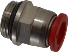 Norgren - 10mm Tube OD, 3/8 BSPP Brass Push-to-Connect Tube Male Connector - Tube to Male BSPP Connection, 150 Max psi, Nitrile O-Ring, 0 to 175°F Working Temp - Exact Tool & Supply