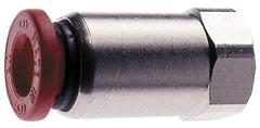 Norgren - 4mm Tube OD, 1/8 BSPP Brass Push-to-Connect Tube Female Connector - Tube to Female BSPP Connection, 150 Max psi, Nitrile O-Ring, 0 to 175°F Working Temp - Exact Tool & Supply