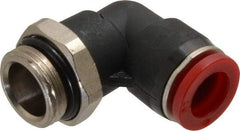 Norgren - 10mm Tube OD, 3/8 BSPP Brass Push-to-Connect Tube Male Swivel Elbow - Tube to Male BSPP Connection, 150 Max psi, Nitrile O-Ring, 0 to 175°F Working Temp - Exact Tool & Supply