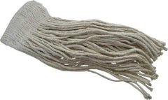 PRO-SOURCE - 5" White Head Band, Medium Cotton Cut End Mop Head - 8 Ply, Clamp Jaw Connection, Use for Stripping/Finishing - Exact Tool & Supply