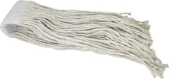 PRO-SOURCE - 5" White Head Band, X-Large Cotton Cut End Mop Head - 8 Ply, Clamp Jaw Connection, Use for Stripping/Finishing - Exact Tool & Supply