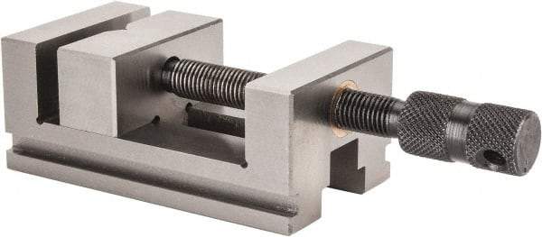 Value Collection - 2-3/8" Jaw Width, 2-3/16" Jaw Opening Capacity, 1" Jaw Height, Toolmaker's Vise - Flat Jaw, 4-3/8" OAL - Exact Tool & Supply