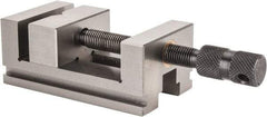 Value Collection - 2-3/8" Jaw Width, 2-3/16" Jaw Opening Capacity, 1" Jaw Height, Toolmaker's Vise - Flat Jaw, 4-3/8" OAL - Exact Tool & Supply