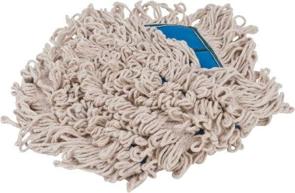 PRO-SOURCE - 18" Long x 5" Wide Yarn Blend Dust Mop Head - Snap-On, Blue, Looped Head, Launderable - Exact Tool & Supply