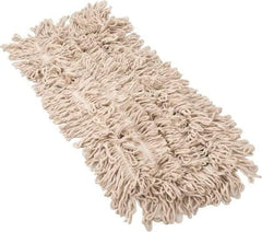 PRO-SOURCE - 24" Long x 5" Wide Yarn Blend Dust Mop Head - Snap-On, White, Looped Head, Launderable - Exact Tool & Supply