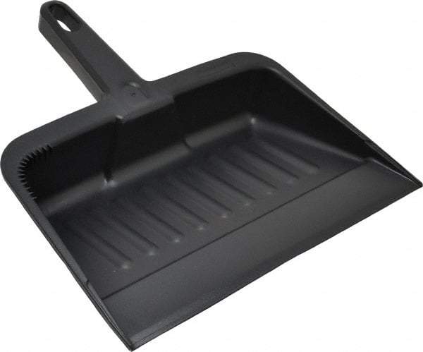 Rubbermaid - 12-1/4" Wide x 2-5/8" High, Handheld Dustpan - Plastic Body, 5" Plastic Handle, Black - Exact Tool & Supply