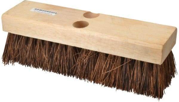 PRO-SOURCE - 2" Bristle Length, Palmyra Scrub Brush - 10" OAL, Tapered Handle, Hardwood Block - Exact Tool & Supply