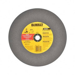 DeWALT - 14" Aluminum Oxide Cutoff Wheel - 7/64" Thick, 1" Arbor, 4,300 Max RPM, Use with Stationary Tools - Exact Tool & Supply