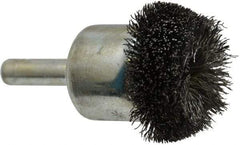Anderson - 1-1/4" Brush Diam, Crimped, Flared End Brush - 1/4" Diam Shank, 20,000 Max RPM - Exact Tool & Supply