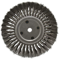 Anderson - 10" OD, 3/4" Arbor Hole, Knotted Steel Wheel Brush - 11/16" Face Width, 2-1/4" Trim Length, 0.016" Filament Diam, 4,500 RPM - Exact Tool & Supply