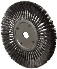 Anderson - 12" OD, 1-1/4" Arbor Hole, Knotted Steel Wheel Brush - 3/4" Face Width, 3-1/8" Trim Length, 0.014" Filament Diam, 3,600 RPM - Exact Tool & Supply