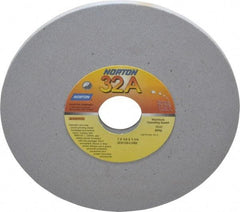Norton - 7" Diam x 1-1/4" Hole x 1/4" Thick, L Hardness, 120 Grit Surface Grinding Wheel - Aluminum Oxide, Type 1, Fine Grade, 3,600 Max RPM, Vitrified Bond, No Recess - Exact Tool & Supply