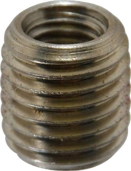 Made in USA - M10x1.50 Internal, M16x2.00 External, Metric Coarse, 17mm Insert Length, Thread Locking Repair Inserts - Stainless Steel, Oxide Finish, Grade 303 - Exact Tool & Supply