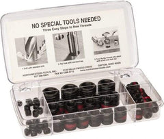 Made in USA - 58 Inserts, M4 - M16 Internal Thread, M8x1.25, M24x3 Metric Coarse, Steel, Thread Repair Kit - Exact Tool & Supply