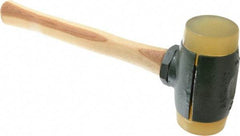 Garland - 6-1/2 Lb Head 2-3/4" Face Urethane Split Head Hammer with Faces - Wood Handle - Exact Tool & Supply