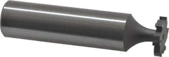 Made in USA - 1/2" Diam x 3/32" Face Width, Carbide-Tipped, 6 Teeth, Shank Connection Woodruff Keyseat Cutter - Uncoated, 2-3/32" OAL x 1/2" Shank, Straight Teeth, ANSI 304, Old Standard 2 - Exact Tool & Supply