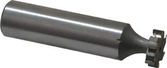Made in USA - 1/2" Diam x 1/8" Face Width, Carbide-Tipped, 6 Teeth, Shank Connection Woodruff Keyseat Cutter - Uncoated, 2-1/8" OAL x 1/2" Shank, Straight Teeth, ANSI 404, Old Standard 3 - Exact Tool & Supply