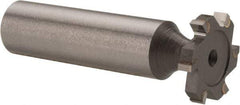 Made in USA - 3/4" Diam x 1/8" Face Width, Carbide-Tipped, 6 Teeth, Shank Connection Woodruff Keyseat Cutter - Uncoated, 2-1/8" OAL x 1/2" Shank, Straight Teeth, ANSI 406, Old Standard 7 - Exact Tool & Supply