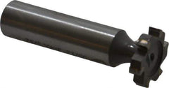 Made in USA - 3/4" Diam x 5/32" Face Width, Carbide-Tipped, 6 Teeth, Shank Connection Woodruff Keyseat Cutter - Uncoated, 2-5/32" OAL x 1/2" Shank, Straight Teeth, ANSI 506, Old Standard 8 - Exact Tool & Supply