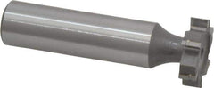 Made in USA - 3/4" Diam x 3/16" Face Width, Carbide-Tipped, 6 Teeth, Shank Connection Woodruff Keyseat Cutter - Uncoated, 2-3/16" OAL x 1/2" Shank, Straight Teeth, ANSI 606, Old Standard 9 - Exact Tool & Supply