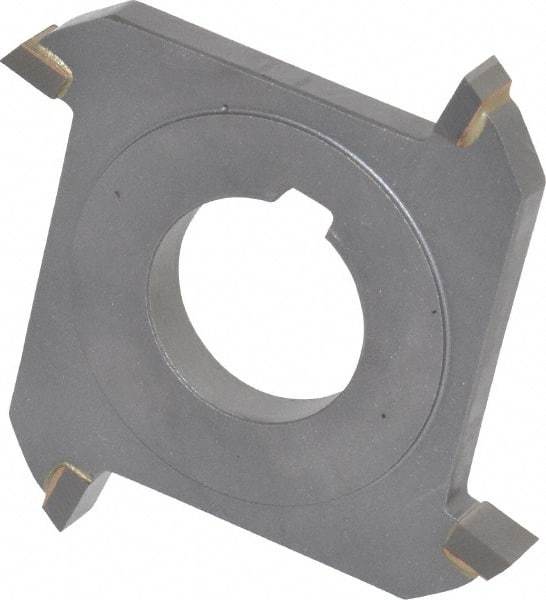 Made in USA - 3" Diam x 5/16" Width of Cut, 4 Teeth, Carbide Tipped Side Milling Cutter - Straight Teeth, Uncoated - Exact Tool & Supply