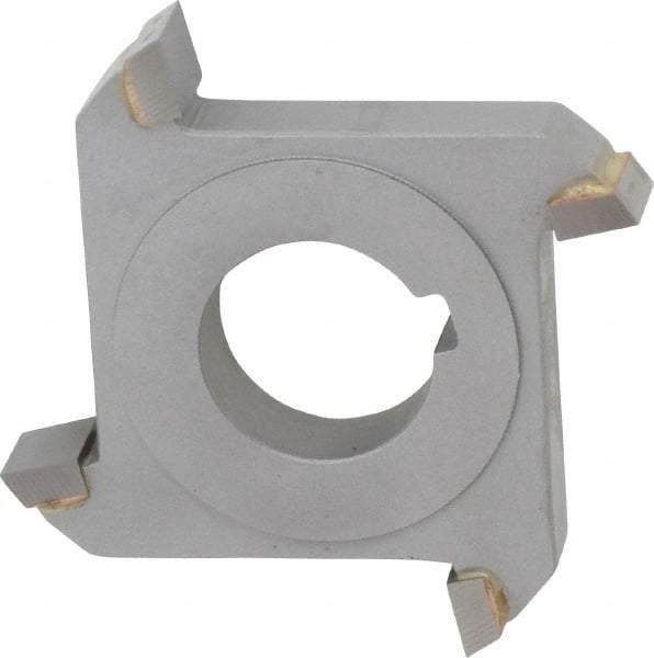 Made in USA - 3" Diam x 1/2" Width of Cut, 4 Teeth, Carbide Tipped Side Milling Cutter - Straight Teeth, Uncoated - Exact Tool & Supply