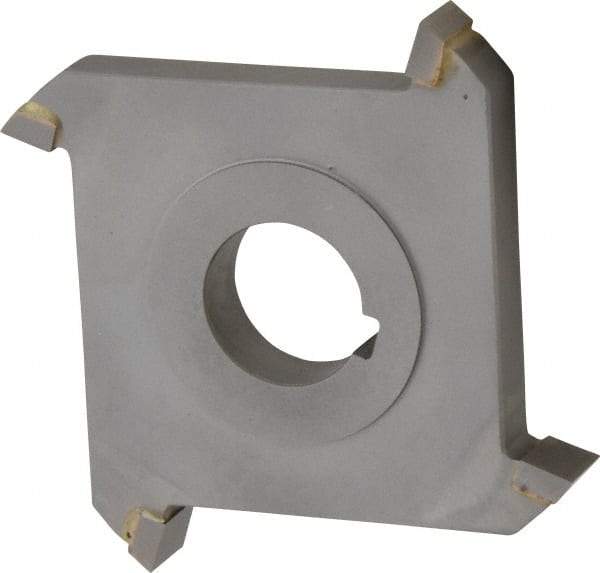 Made in USA - 4" Diam x 1/2" Width of Cut, 4 Teeth, Carbide Tipped Side Milling Cutter - Straight Teeth, Uncoated - Exact Tool & Supply