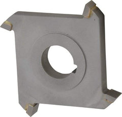 Made in USA - 4" Diam x 1/2" Width of Cut, 4 Teeth, Carbide Tipped Side Milling Cutter - Straight Teeth, Uncoated - Exact Tool & Supply