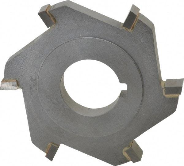 Made in USA - 3" Diam x 3/8" Width of Cut, 6 Teeth, Carbide Tipped Side Milling Cutter - Straight Teeth, Uncoated - Exact Tool & Supply