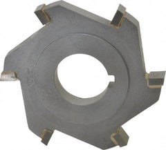 Made in USA - 3" Diam x 3/8" Width of Cut, 6 Teeth, Carbide Tipped Side Milling Cutter - Straight Teeth, Uncoated - Exact Tool & Supply