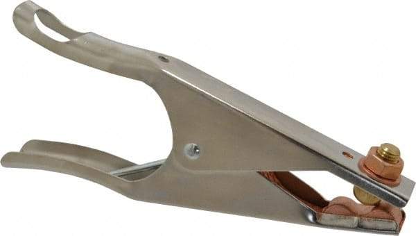 Victor - 2-1/2 Inch Jaw Opening, 2-3/4 Inch Jaw Depth, 500 Amp Rating, Plated Steel Welding Ground Clamp - 9 Inch Long - Exact Tool & Supply