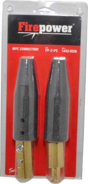 Victor - Male and Female Welding Cable Connector - Cable Size 1/0, 2/0, 3/0 - Exact Tool & Supply