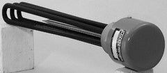Value Collection - 3 Element, 32-1/4" Immersion Length, Standard Housing, Stainless Steel Pipe Plug Immersion Heater - 3 Phase, 480 Volt, 12,000 Watt, 44 Watts/Sq In, Stainless Steel Plug - Exact Tool & Supply
