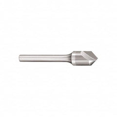SGS - 1/8" Head Diam, 1/8" Shank Diam, 1 Flute 82° Solid Carbide Countersink - Exact Tool & Supply