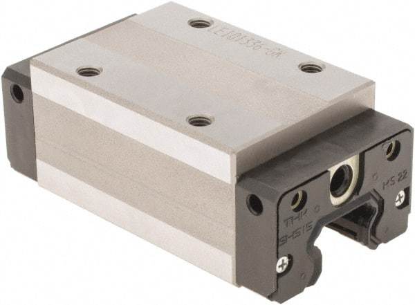 THK - 64.4mm L x 34mm W x 25mm H, 26mm Transverse Hole Spcg, 26mm Lateral Hole Spcg, 4 Way SHS Block w/Caged Ball - 9.5mm Overhang, 14.2 Kn Dynamic Capacity, M4x5 Hole, 24.2 kn Static Load Rating, 28" High Assembly - Exact Tool & Supply