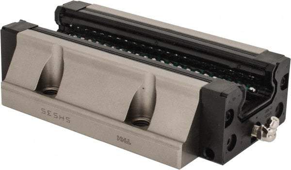 THK - 106mm L x 90mm W x 35mm H, 52mm Transverse Hole Spcg, 72mm Lateral Hole Spcg, 4 Way SHS Block w/Caged Ball - 31mm Overhang, 44.8 Kn Dynamic Capacity, M10x8.5 Hole, 66.6 kn Static Load Rating, 42" High Assembly - Exact Tool & Supply