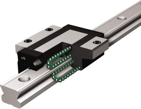 THK - 2,520mm OAL x 34mm Overall Width x 28mm Overall Height Horizontal Mount SSR Rail - 80mm Between Holes, 9 x 14 x 12mm Hole Size - Exact Tool & Supply
