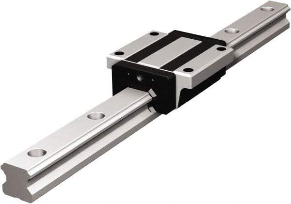 THK - 280mm OAL x 15mm Overall Width x 15mm Overall Height 4 Way HSR Rail - 60mm Between Holes, 4-1/2 x 7-1/2 x 5.3mm Hole Size - Exact Tool & Supply