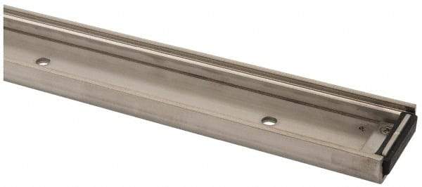 THK - 600mm OAL x 37mm Overall Width x 16mm Overall Height Roller Rail System - 100mm Between Holes, 4.6 x 5.3mm Hole Size - Exact Tool & Supply