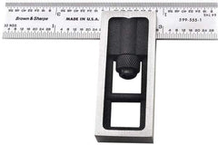TESA Brown & Sharpe - 4 Inch Long, 4R Double Square - 1/64, 1/32, 1/16 and 1/8 Inch Graduation - Exact Tool & Supply