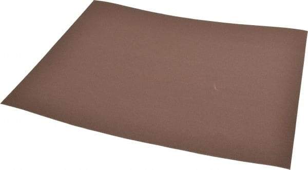 Norton - 400 Grit Aluminum Oxide Sanding Sheet - 11" Long x 9" Wide, Extra Fine Grade, J-Weighted Cloth Backing - Exact Tool & Supply